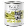 10€ DI SCONTO! 24 x 800 g Wolf of Wilderness umido per cane - Green Fields - Agnello