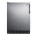 Summit FF708BL7SSLHD 23 5/8" Undercounter Refrigerator w/ (1) Section & (1) Door, 115v, Silver