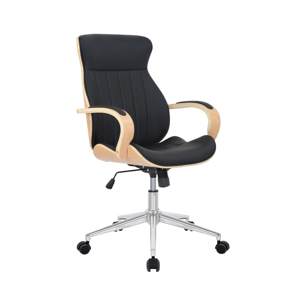 Chaise de bureau réglable en pvc und synthetik Nature / Noir