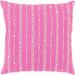 Raya Coastal Striped Bright Pink Feather Down or Poly Filled Throw Pillow 20-inch