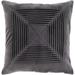 Quadratum Velvet Charcoal Feather Down or Poly Filled Throw Pillow 22-inch