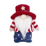 1/2Pcs 4th of July Gnome Decoration Patriotic Scandinavian Nisse Dwarf Dolls With Hat for Independence Day Decorations