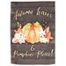 Dicksons Inc Autumn Leaves & Pumpkins 2-Sided Polyester 18 x 13 in. Garden Flag in Brown/Gray/Orange | 18 H x 13 W in | Wayfair M080233