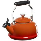 Le Creuset 1.7 Qt. Enamel on Steel Whistling Tea Kettle Stainless Steel/Enameled in Orange | 9.75 H x 8.25 D in | Wayfair 40114260090241