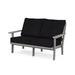 POLYWOOD® Mission Deep Seating Loveseat Plastic/Olefin Fabric Included in Gray | 31.88 H x 53.06 W x 31.66 D in | Outdoor Furniture | Wayfair