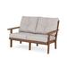 POLYWOOD® Oxford Deep Seating Loveseat Plastic/Olefin Fabric Included in Brown | 35.5 H x 53.07 W x 31.68 D in | Outdoor Furniture | Wayfair