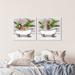 Oliver Gal Bathtub Horse - 2 Piece Graphic Art Set Paper/Metal in Brown/Green/White | 32 H x 64 W x 0.75 D in | Wayfair 44245_30x30x2_PAPER_FLAT