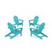 Trex Outdoor 4-Piece Monterey Bay Oversized Adirondack Chair Conversation Set Wood in Blue | 36.83 H x 28.75 W x 35.77 D in | Wayfair TXS2007-1-AR