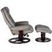 Hokku Designs Majeda Manual Swivel Recliner w/ Ottoman Leather Match in Gray | Wayfair 25945DC23D494DA3A07C087492184709