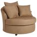 Barrel Chair - Andover Mills™ Alsup Barrel Chair, Wood in White/Brown | Wayfair 193B80179ADB4F4FAD9D6455CB052A58