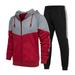 Mens Tracksuit Jacket Jogging Tops Bottoms Sweatshirt Suit with Pockets