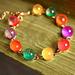 Naierhg Bracelet Candy Color Round Beads Women Multicolored Beads Cuff Bangle Bracelet for Party