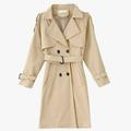 PIKADINGNIS Korean Style Long Trench Coat Women Fashion with Sashes Double Breasted Windbreaker Ladies Khaki Casual Office Coats