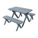 Gracie Oaks Tonni Rectangular 4 - Person 44" L Outdoor Restaurant Picnic Table Wood in Gray | 44 W x 27 D in | Wayfair