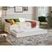 Lark Manor™ Arione Classy Classic Twin Size Daybed w/ Twin Trundle Bed Wood in White | 34.63 H x 78.75 W x 40 D in | Wayfair