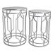 Rutledge & King 21.75" tall Frame Nesting Tables Mirrored, Metal in Gray | 21.75 H x 16.5 W x 16.5 D in | Wayfair RK-104-S