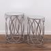 Mercer41 Margueriette 21.75" tall Frame Nesting Tables Mirrored, Metal in Gray | 21.75 H x 15 W x 15 D in | Wayfair