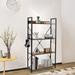 17 Stories Didrik Etagere Bookcase, Steel in Brown | 43.5 H x 25 W x 9.5 D in | Wayfair A8AAAD0FD0D243C8BF233D8B99FE7262