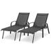 Ebern Designs Outdoor Patio Lounge Chairs w/ Adjustable Backrest Metal | 41.5 H x 23.5 W x 62 D in | Wayfair F43833D4BECA4B578298986DB81D38F5