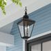 Rosdorf Park 3 - Light Outdoor Hanging Lantern Brass/Glass/Metal in Black | 25.25 H x 10.625 W x 10.625 D in | Wayfair