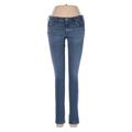 Adriano Goldschmied Jeans - Mid/Reg Rise Skinny Leg Denim: Blue Bottoms - Women's Size 27 - Dark Wash