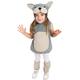 Funidelia | Toy Wolf Costume for boy Animals, Werewolf, Big bad wolf - Costume for kids accessory fancy dress & props for Halloween, carnival & parties - Size 2-3 years - Grey/Silver