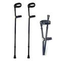 LIOONS Crutches Adjustable Full Cuff Adjustable Height Arm Crutches Aluminum Walking Cane For Walking Rehab Training