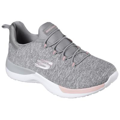 Slip-On Sneaker SKECHERS "DYNAMIGHT-BREAK-THROUGH", Damen, Gr. 35, grau (grau, meliert), Textil, Synthetik, sportlich, S