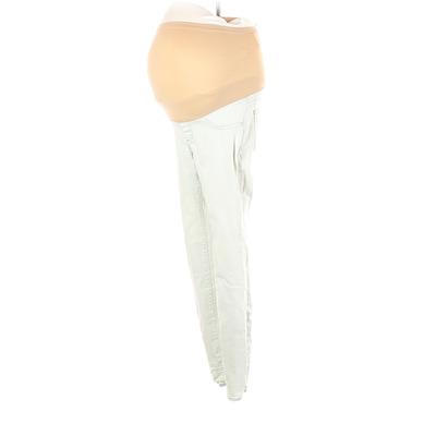 LED Luxe Essentials Denim Jeans: Ivory Bottoms - Women's Size 25 Maternity