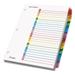 Cardinal OneStep Printable Table of Contents and Dividers 26-Tab A to Z 11 x 8.5 White Assorted Tabs 1 Set