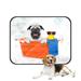 ABPHQTO Pug Dog Bathtub Yellow Plastic Duck Towel Foam Pet Dog Cat Bed Pee Pads Mat Cushion Potty Dogsblankets Crate Bed Kennel 25x30 inch