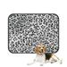 ECZJNT Leopard Print Pattern Gray Scale Pet Dog Cat Bed Pee Pads Mat Cushion Potty Dogsblankets Crate Bed Kennel 14x18 inch