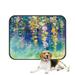 ABPHQTO Flowers Blue Green Color Ivy Flowers Tree Park Spring Pet Dog Cat Bed Pee Pads Mat Cushion Potty Dogsblankets Crate Bed Kennel 14x18 inch