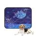 PKQWTM Beautiful Blue Ornate Bird Pet Dog Cat Bed Pee Pads Mat Cushion Potty Dogsblankets Crate Bed Kennel 14x18 inch