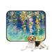 ABPHQTO Flowers Blue Green Color Ivy Flowers Tree Park Spring Pet Dog Cat Bed Pee Pads Mat Cushion Potty Dogsblankets Crate Bed Kennel 28x36 inch