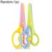 Farfi Colorful Mini Scissors Kids Safety Fingers Protective Paper Cutting DIY Tool (Random Color)