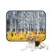 PKQWTM Birch Tree of Life Autumn Birch Grove among Orange Grass Pet Dog Cat Bed Pee Pads Mat Cushion Potty Dogs Blankets Crate Bed Kennel 36x48 inch