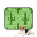 PKQWTM Cactus Cactus Green Wave Light Green Pet Dog Cat Bed Pee Pads Mat Cushion Potty Dogsblankets Crate Bed Kennel 28x36 inch