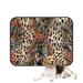 PKQWTM Animal print leopard Pet Dog Cat Bed Pee Pads Mat Cushion Potty Dogs Blankets Crate Bed Kennel 28x36 inch