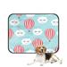 PKQWTM Smiling sleeping clouds hot air balloons baby shower Pet Dog Cat Bed Pee Pads Mat Cushion Potty Dogs Blankets Crate Bed Kennel 28x36 inch