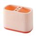 Pen Holder for Desk Pencil Cup Holder Desktop Stationery Storage Box Makeup Brush Organizer for Girls 14*10.4*7.4cm - Light Pink