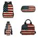 NETILGEN American Patriotic Flag Print School Backpack for Teens Travel Backpack with Lightweight Lunch Case & Inner Interlayer Pencil Box & Huge Capacity Water Bottle Bag