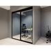 2 Sliding Clear Glass Panels, Office Entrance Kit, Fast Setup, Quality, Smart Design
