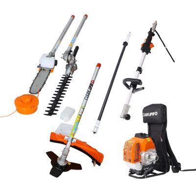 Dyd-backpack 4 In 1 Multi-functional Trimming Tool, 52cc 2-Cycle Garden Tool System w/ Gas Pole Saw, Hedge Trimmer, Grass Trimmer, & Brush Cutter | Wayfair