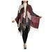 vbnergoie Women Plaid Print Winter Knitted Cashmere Capes Shawl Cardigans Sweater Coat Wrap Fitted Fall Jackets Women Long