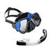 Adult Anti-fog Snorkeling Scuba Diving Mask Tempered Glass Water Diving Eyeglass Swimming Pool Equipment with Breathing Tube and