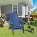 Dovecove Alexander Foldable Outdoor Adirondack Chair Plastic/Resin in Blue | 54.33 H x 30.31 W x 33.27 D in | Wayfair