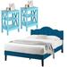 Breakwater Bay Wiconsico Bedroom Set Upholstered/Metal in Blue | 47 H x 56.2 W x 78 D in | Wayfair F27F8702DFDD473383C0DB0C5CE8B477