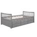 Red Barrel Studio® Daybed, Wood in Gray | 31.4 H x 56.9 W x 79.5 D in | Wayfair D9330805BB6F4B2AACC4A3F64D99C00C