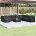 Latitude Run® 9 - Person Seating Group w/ Cushions in Black | 21.7 H x 21.3 W x 21.3 D in | Outdoor Furniture | Wayfair